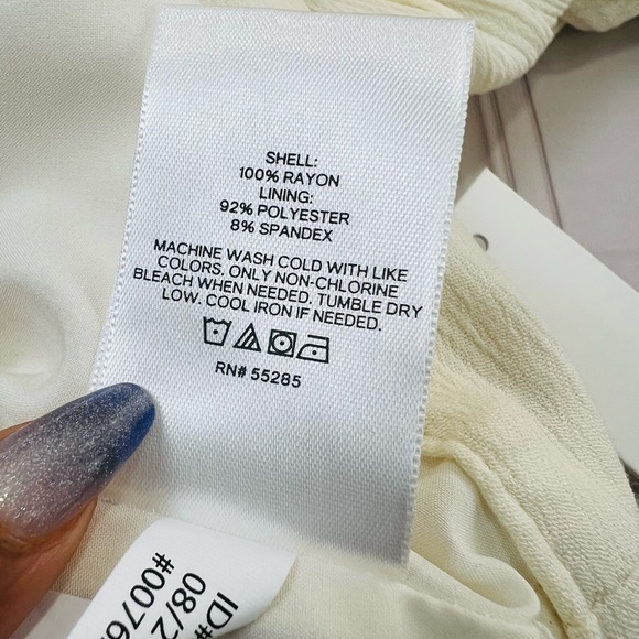 New Ivory Cream Draped Midi Skirt Express LimitedEdition Size Large - Picture 13 of 13